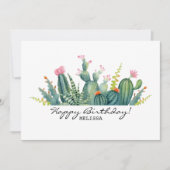 Cactus Birthday Card Einladung (Vorderseite)