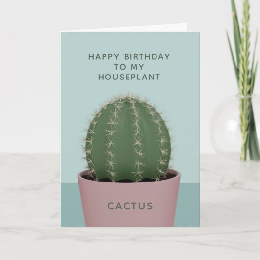 Cactus Birthday Card Karte (Vorderseite)