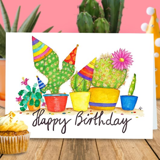 Cactus Birthday Grußkarte von Nicole Janes Karte