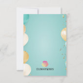 Cactus Birthday Joy: Geburtskarte Einladung (Rückseite)