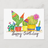 Cactus Birthday postcard von Nicole Janes Postkarte (Vorderseite)