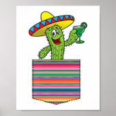 Cactus Blanket Pocket Serape Margarita Fiesta Teil Poster (Vorne)