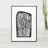 Cactus Block print Card Karte (Vorderseite)
