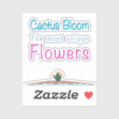 Cactus Bloom Aufkleber (Blatt)