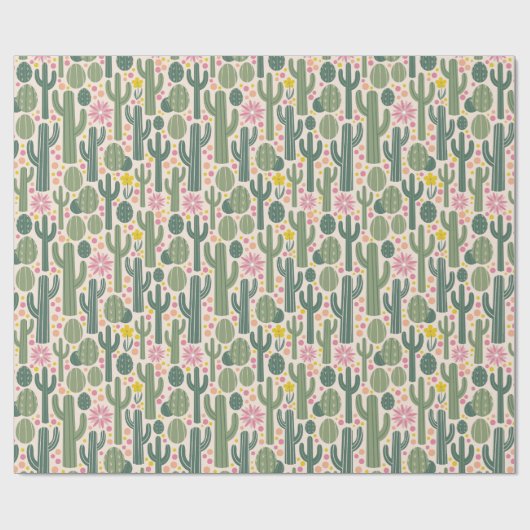 Cactus Bloom Bliss Geschenkpapier (Flach)
