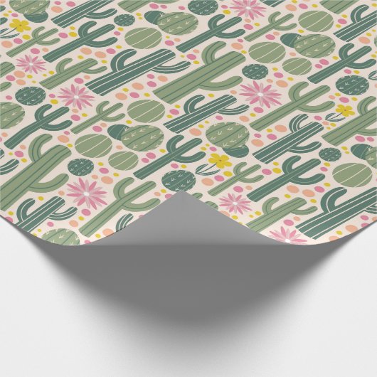 Cactus Bloom Bliss Geschenkpapier (Ecke)