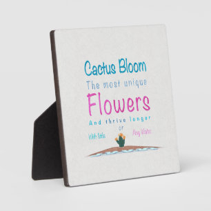 Cactus Bloom Caption Fotoplatte