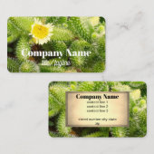 cactus bloom nature photo double sided  visitenkarte (Vorne/Hinten)