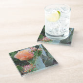 Cactus Blooms Pink Wüste Blume Foto Glasuntersetzer (Schrägansicht)