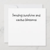 Cactus Blossom Karte (Rückseite)