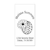 Cactus Blume Address Gummistempel (Prägung)