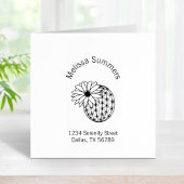 Cactus Blume Address Gummistempel
