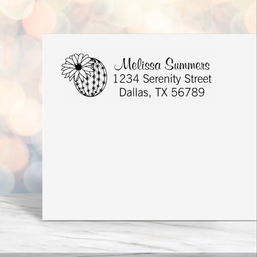 Cactus Blume Address Permastempel