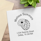 Cactus Blume Arch Address Gummistempel