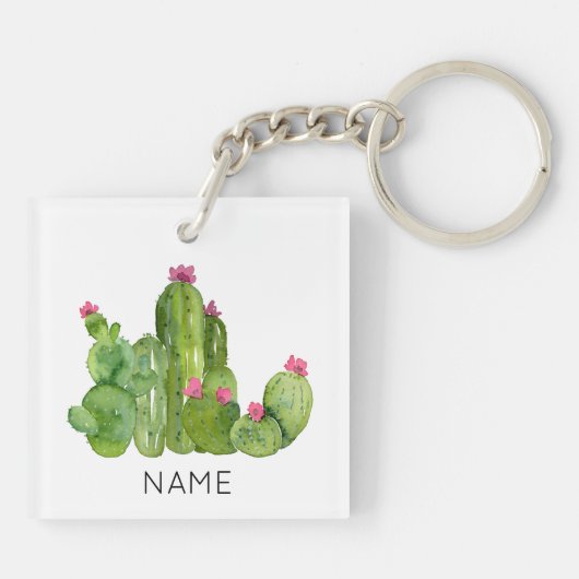 Cactus Blume Art NAME Wüste Südwestspanien Schlüsselanhänger (Rückseite)