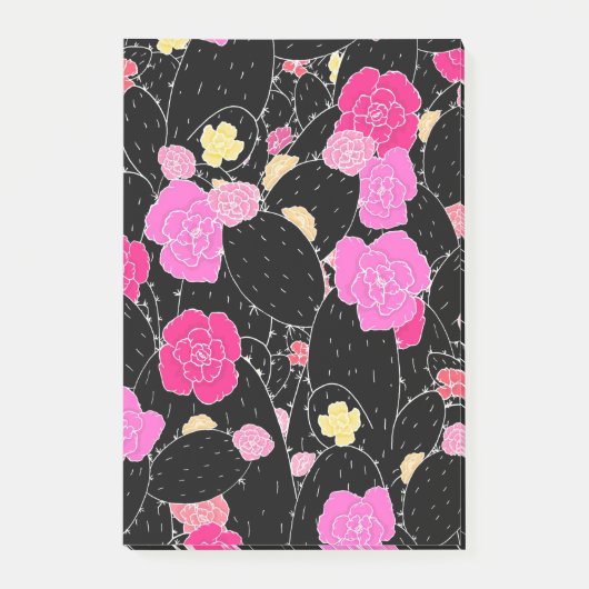 Cactus Blume Art Sketch Post-it Klebezettel (Vorderseite)