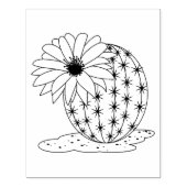 Cactus Blume Coloring Page Gummistempel (Prägung)