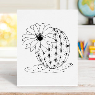 Cactus Blume Coloring Page Poster