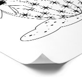 Cactus Blume Coloring Page Poster (Ecke)