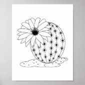 Cactus Blume Coloring Page Poster (Vorne)