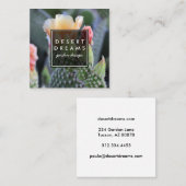 Cactus Blume Desert Garden Foto Tourismus Quadratische Visitenkarte (Vorne/Hinten)