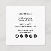 Cactus Blume Desert Garden Foto Tourismus Quadratische Visitenkarte (Rückseite)