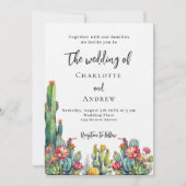 Cactus Blume Einladung (Vorderseite)