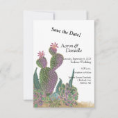 Cactus Blume Flat Save the Date Card (Vorderseite)