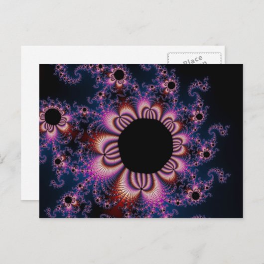 Cactus Blume - Fraktal Postkarte (Vorne/Hinten)