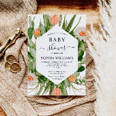 Cactus Blume Frame Baby Dusche Einladung