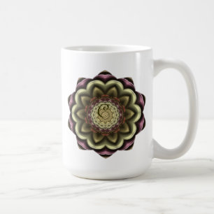 Cactus Blume Kaleidoscope Mandala Kaffeetasse