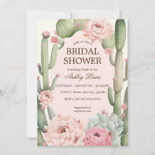 Cactus Blume Pink Greenery Desert Fiesta Einladung