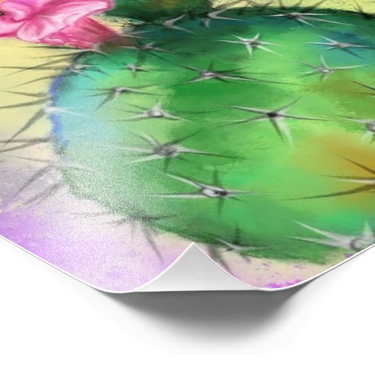 Cactus Blume Poster (Ecke)