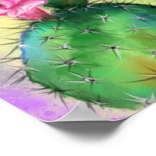 Cactus Blume Poster Print (Ecke)