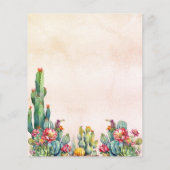 Cactus Blume Rose Gold Budget Hochzeitseinladung (Rückseite)