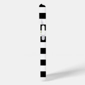 Cactus Blume Schwarz-weiß Stripes Case-Mate iPhone Hülle (Rückseite / Links)