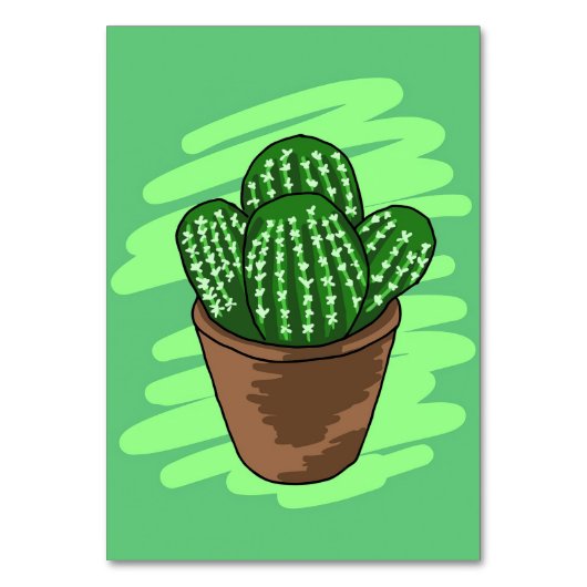 Cactus Blume Sketch Tischnummer (Vorderseite)