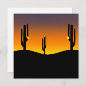 Cactus Blume Sunset Einladung (Vorne/Hinten)
