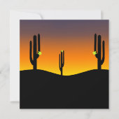 Cactus Blume Sunset Einladung (Vorderseite)