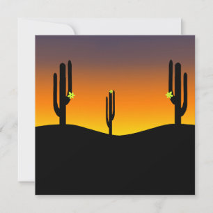 Cactus Blume Sunset Einladung