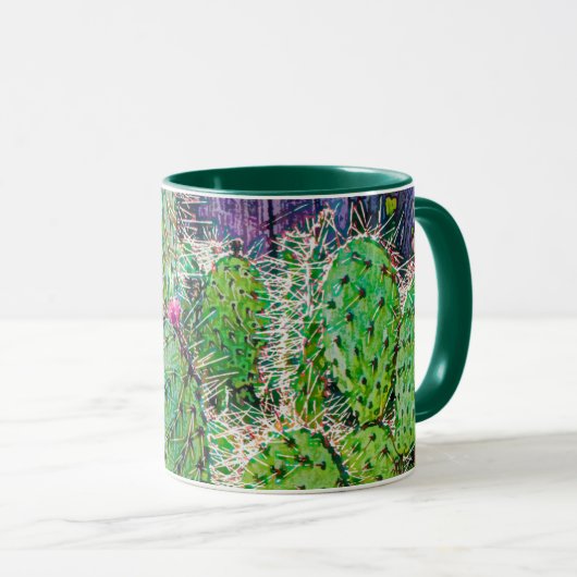 Cactus Blume Tasse (VorderseiteRechts)