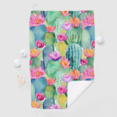 Cactus Blume Wasserfarbene Wüste Golfhandtuch (Insitu)