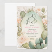 Cactus Blush Boho Greenery Desert Einladung (Vorne/Hinten)