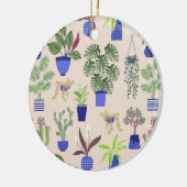 Cactus Blush Pink Keramik Ornament (Links)