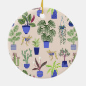Cactus Blush Pink Keramik Ornament (Hinten)
