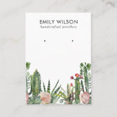 CACTUS BLUSH PROTEA FOLIAGE STUD EARRING DISPLAY B VISITENKARTE (Vorderseite)