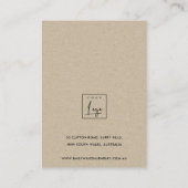 CACTUS BLUSH PROTEA FOLIAGE STUD EARRING DISPLAY B VISITENKARTE (Rückseite)