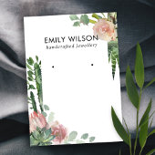 CACTUS BLUSH PROTEA FOLIAGE STUD EARRING DISPLAY VISITENKARTE