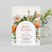 Cactus Boho Brautparty Folieneinladung (Stehend vorne)