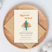 Cactus Boho Desert Retro 70er Bachelorette Weekend Einladung